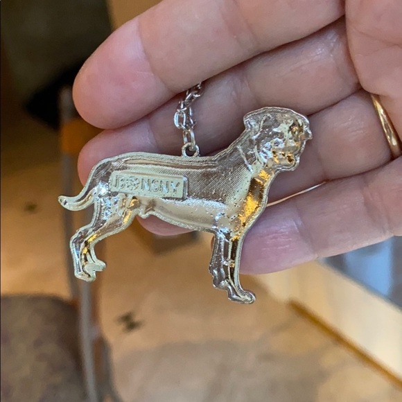 Rottweiler enameled sculptured metal necklace - Picture 4 of 4